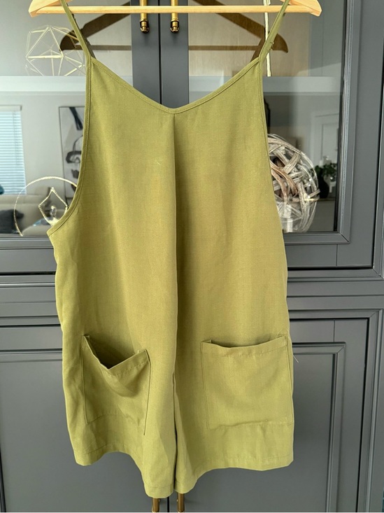 SHEIN Pants - SHEIN Olive Green Sleeveless Romper